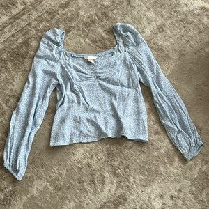 H&M Blue Floral Blouse